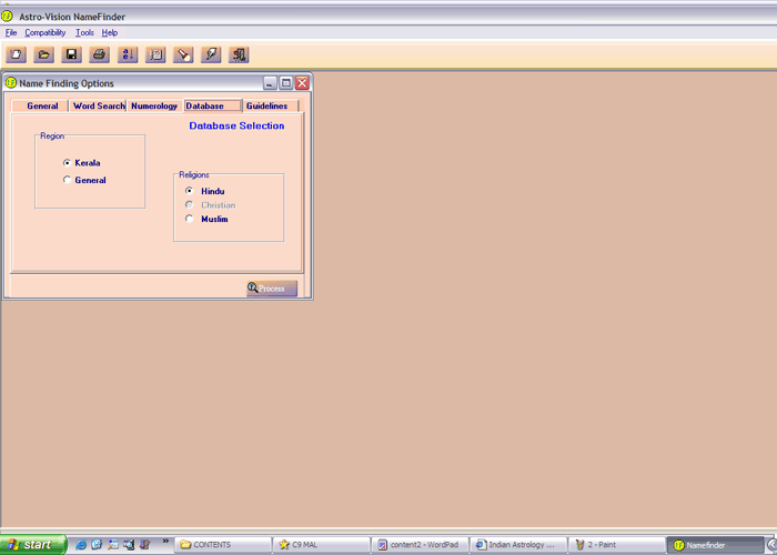 horoscope software data entry gui