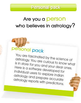 Persoanal Indian Astrology  Software- Horoscope, with remedies, panchagam, gemology, numerology,